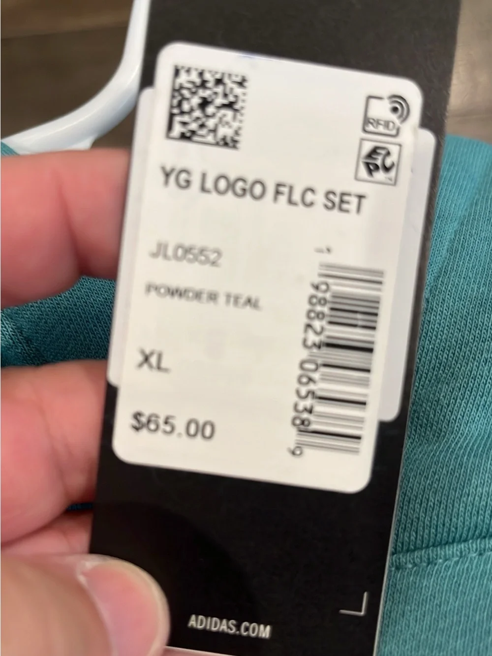 adidas Kids Light Teal Hoodie and Jogger Set